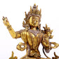 A majestic gilt bronze and silver statue of Tara