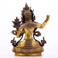 A majestic gilt bronze and silver statue of Tara