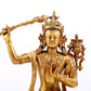 A majestic gilt bronze statue of Manjusri Bodhisattva