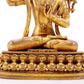 A majestic gilt bronze statue of Manjusri Bodhisattva