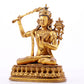 A majestic gilt bronze statue of Manjusri Bodhisattva