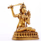 A majestic gilt bronze statue of Manjusri Bodhisattva