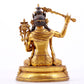 A majestic gilt bronze statue of Manjusri Bodhisattva