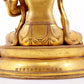 A majestic gilt bronze statue of Manjusri Bodhisattva