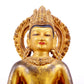 A solemn gilt bronze statue of Bodhisattva