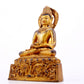 A solemn gilt bronze statue of Bodhisattva