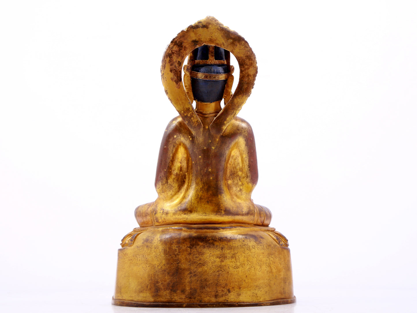 A solemn gilt bronze statue of Bodhisattva