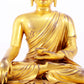 A majestic gilt bronze statue of Sakyamuni