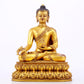 A majestic gilt bronze statue of Sakyamuni