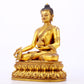 A majestic gilt bronze statue of Sakyamuni