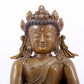 solemn alloy copper inlaid silver Buddha statue