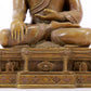 solemn alloy copper inlaid silver Buddha statue