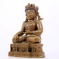 solemn alloy copper inlaid silver Buddha statue