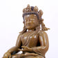 solemn alloy copper inlaid silver Buddha statue