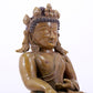 solemn alloy copper inlaid silver Buddha statue