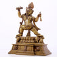 A solemn alloy copper inlaid silver Vajra statue