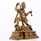 A solemn alloy copper inlaid silver Vajra statue