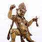 A solemn alloy copper inlaid silver Vajra statue