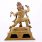 A solemn alloy copper inlaid silver Vajra statue