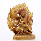A solemn gilt bronze Vajra statue from Qing Dynasty, China
