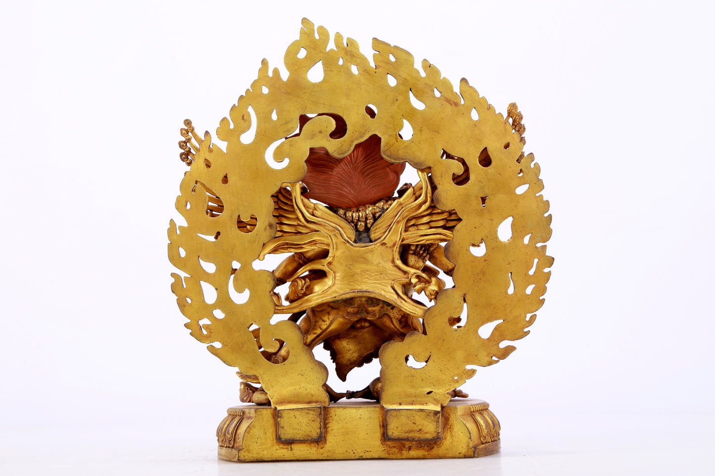 A solemn gilt bronze Vajra statue from Qing Dynasty, China