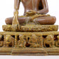 A solemn alloy copper statue of Gautama Buddha