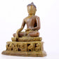 A solemn alloy copper statue of Gautama Buddha