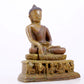 A solemn alloy copper statue of Gautama Buddha