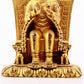 A majestic gilt bronze statue of Sakyamuni