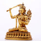 A majestic gilt bronze statue of Manjusri Bodhisattva