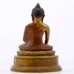 A solemn alloy copper statue of Gautama Buddha