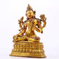 A majestic gilt bronze statue of Tara