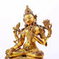 A majestic gilt bronze statue of Tara