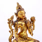 A majestic gilt bronze statue of Tara