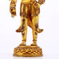 majestic gilt bronze statue of Tara inlaid with turquoise