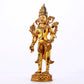 majestic gilt bronze statue of Tara inlaid with turquoise