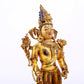 majestic gilt bronze statue of Tara inlaid with turquoise