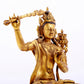 A majestic gilt bronze statue of Manjusri Bodhisattva