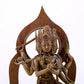 A solemn alloy copper Vajrasattva statue