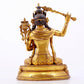 A majestic gilt bronze statue of Manjusri Bodhisattva