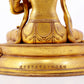 A majestic gilt bronze statue of Manjusri Bodhisattva