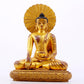 A majestic gilt bronze statue of Sakyamuni