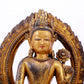 A majestic gilt bronze statue of Tara