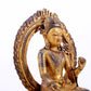 A majestic gilt bronze statue of Tara