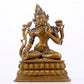 A majestic alloy copper inlaid silver statue of Tara