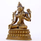 A majestic alloy copper inlaid silver statue of Tara