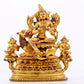 A majestic gilt bronze statue of Manjusri Bodhisattva