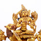 A majestic gilt bronze statue of Manjusri Bodhisattva