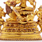 A majestic gilt bronze statue of Manjusri Bodhisattva