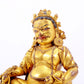 A stately gilt bronze statue of the God of Wealth with inscription